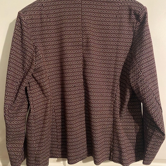 Patterned Maroon Single-Breasted Blazer Jacket - Picture 5 of 5